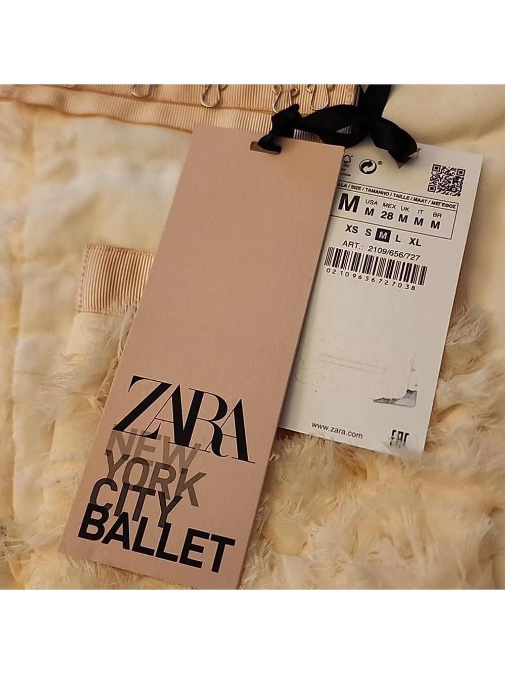 NWT Zara Limited Edition New York City Ballet Strapless Top, Size M - Picture 9 of 11